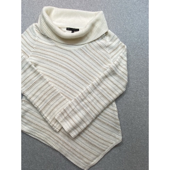 White House Black‎ Market Womens Sweater Medium Beige Casual Soft Oversized - Picture 4 of 12